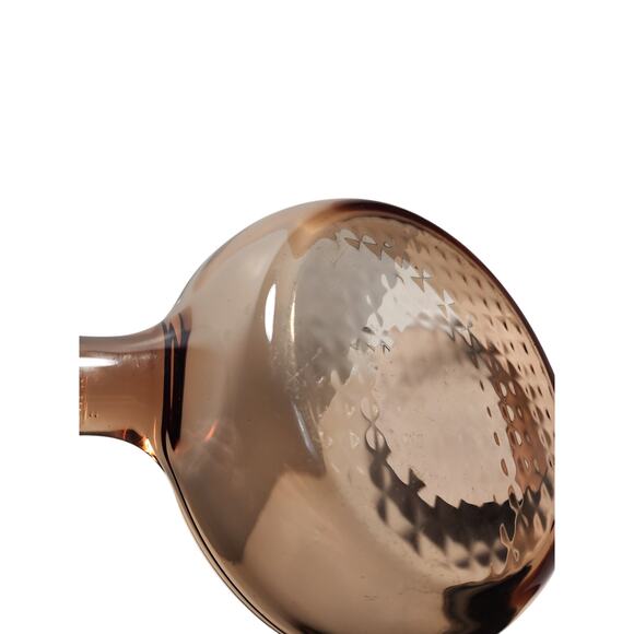 ​🎯 VINTAGE VISIONS Corning France Amber Glass 7" Skillet Waffle Bottom Fry Pan - Picture 3 of 8